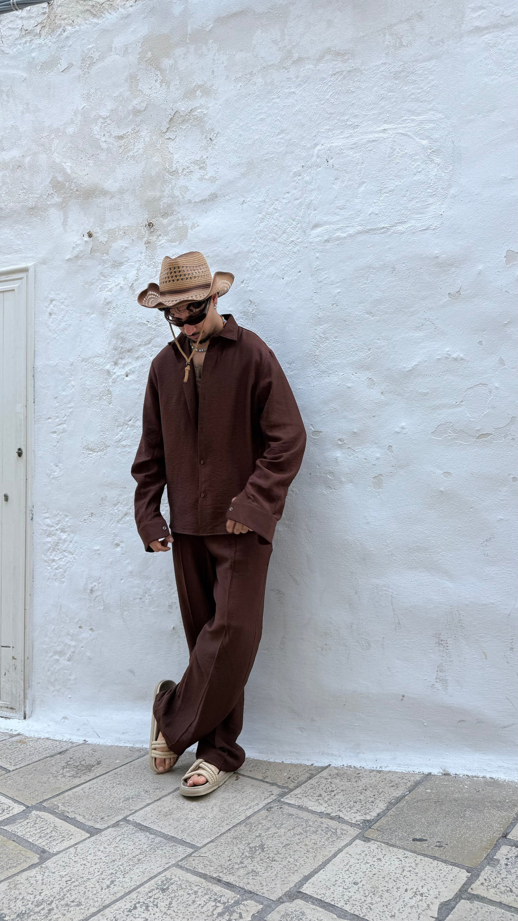 Conjunto Santorini de Lino