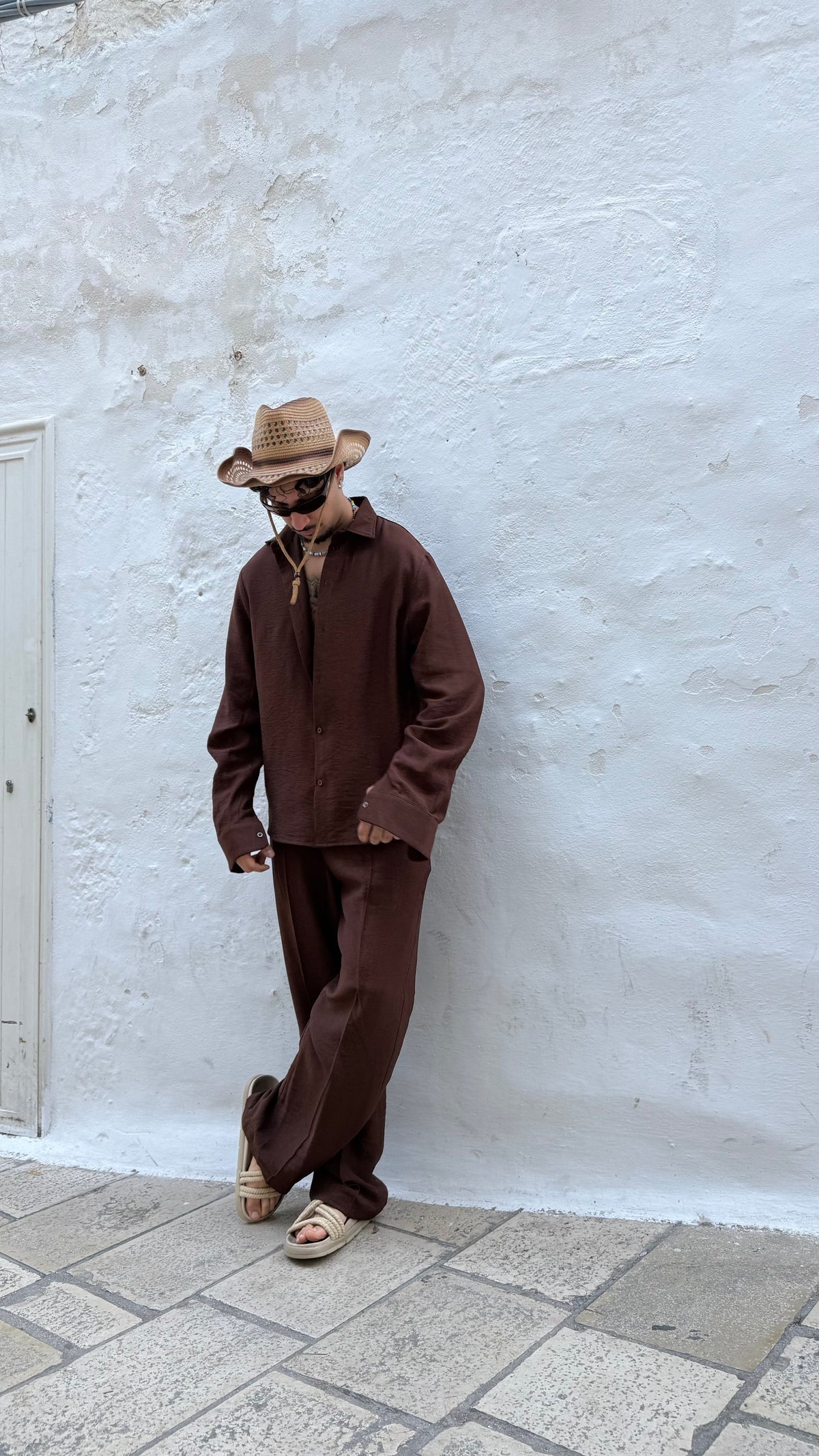 Conjunto Santorini de Lino