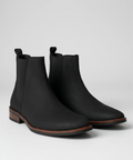Botín Tipo Chelsea Negro (Nobuck)