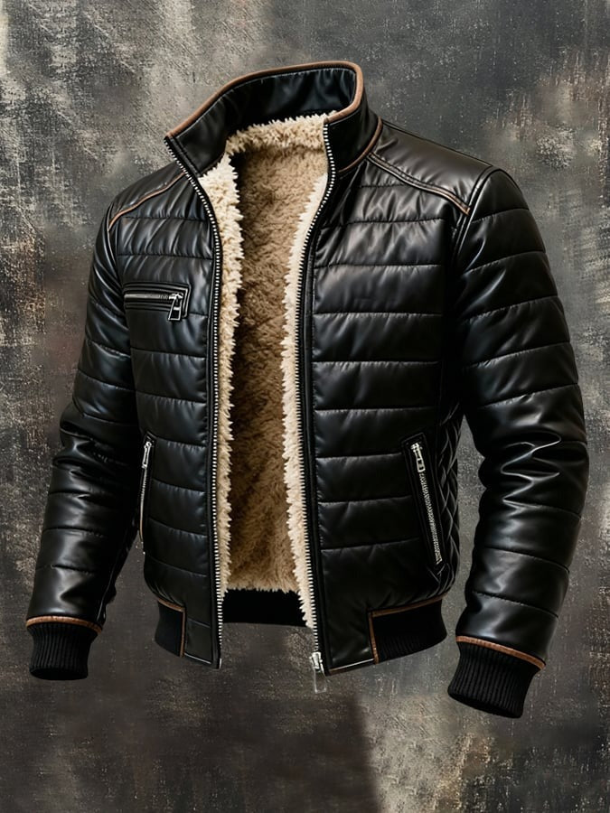 CHAQUETA NEGRA CON FORRO DE SHERPA