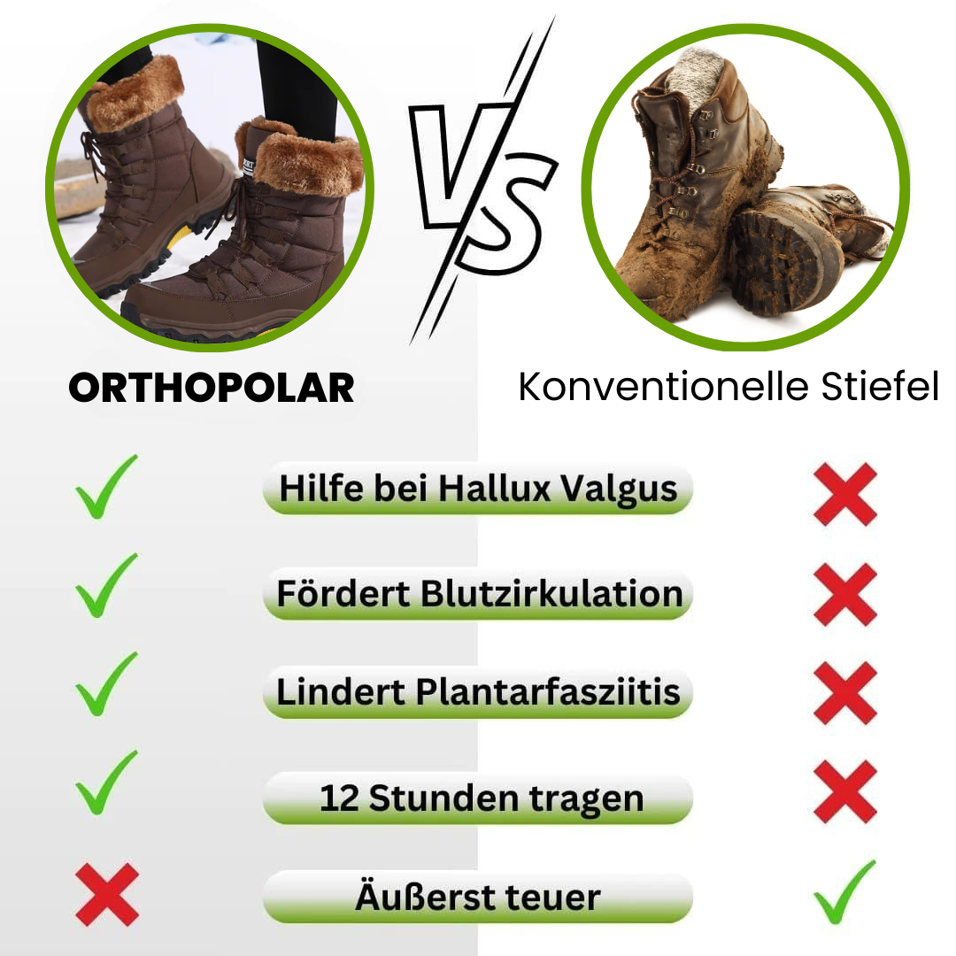 OrthoPolar - Botas aislantes, impermeables y anti-dolor para otoño e invierno