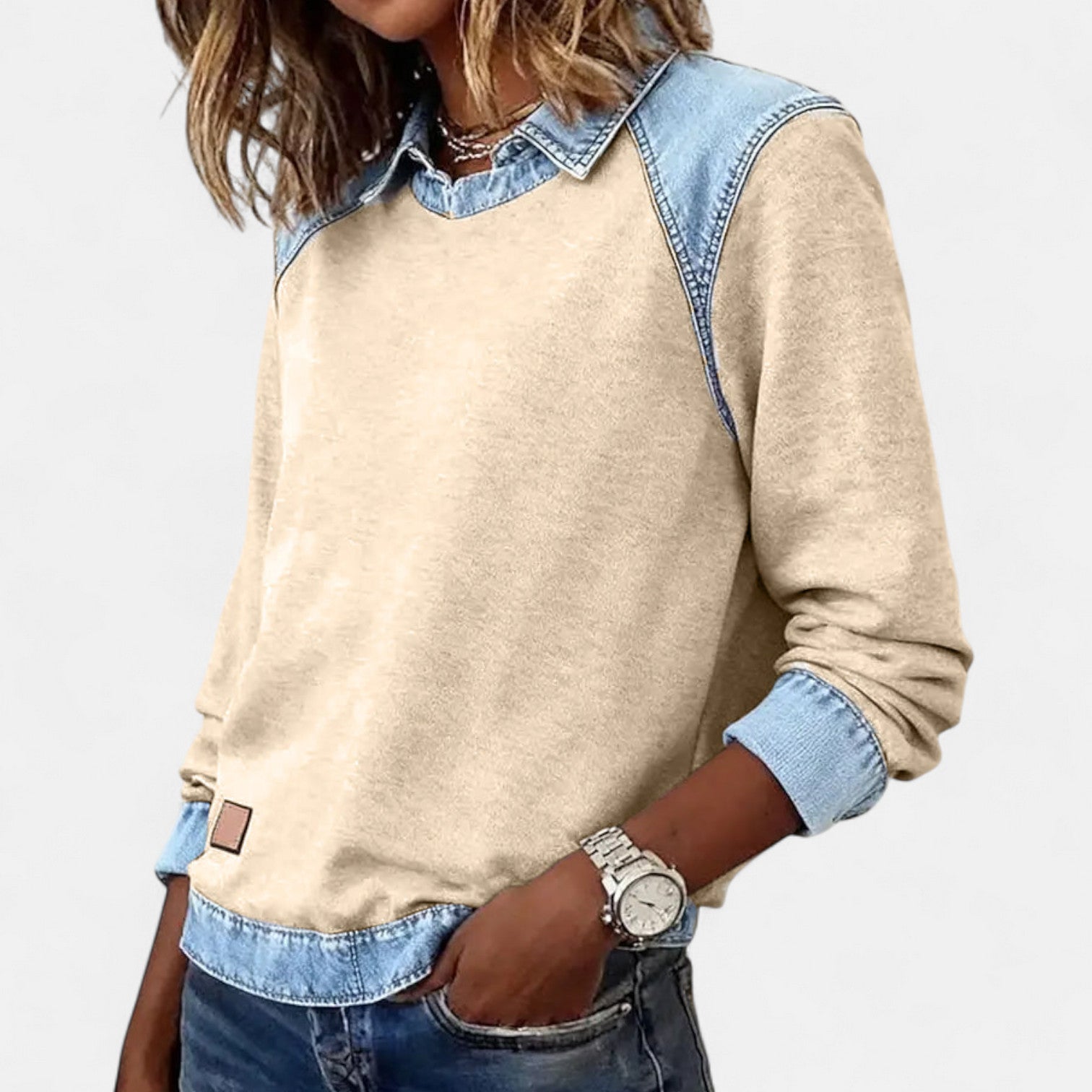 Blusa de manga larga a la moda