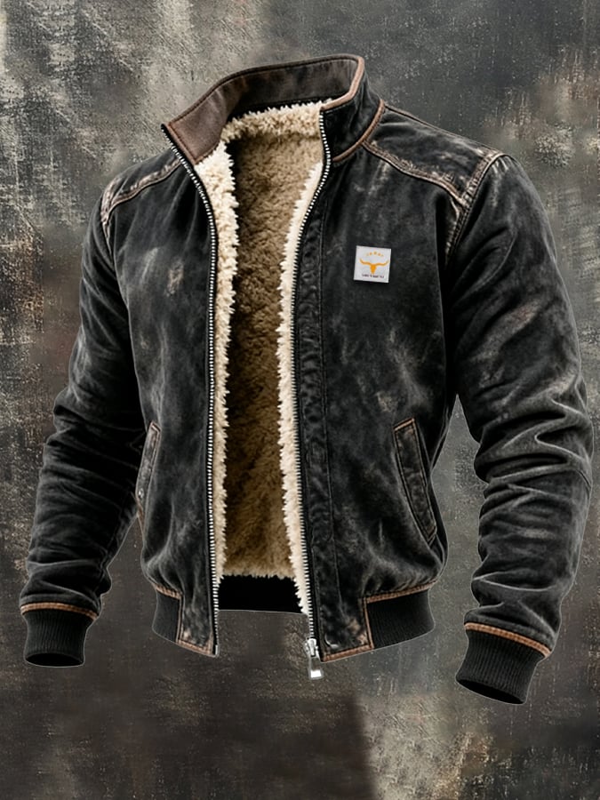 CHAQUETA VINTAGE CON FORRO DE SHERPA
