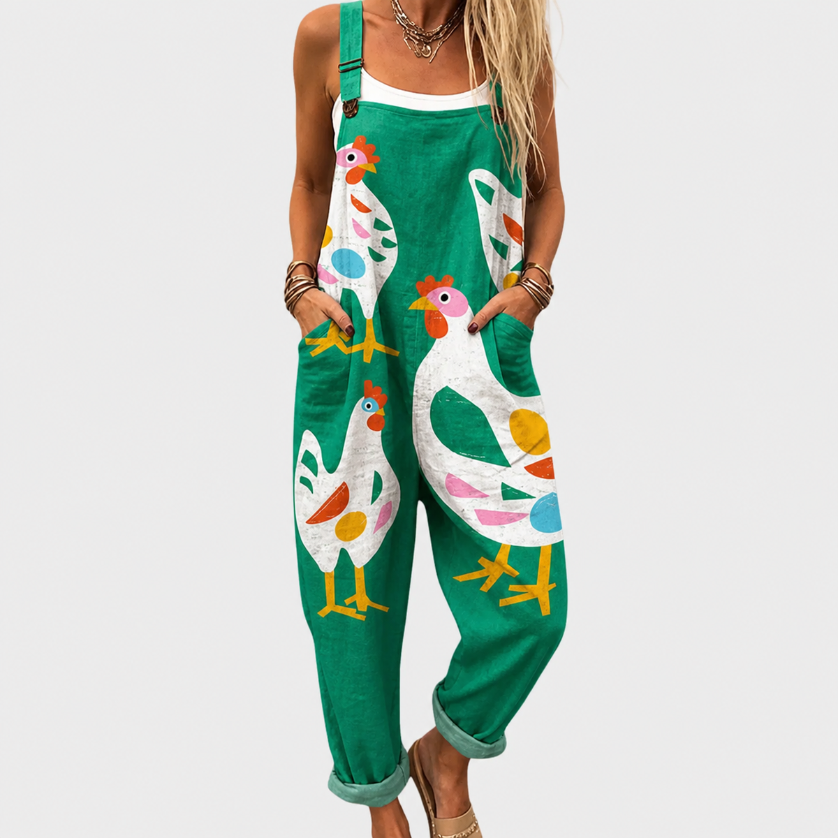 Jessica™ | Tuta Stampata Pulcini Verde