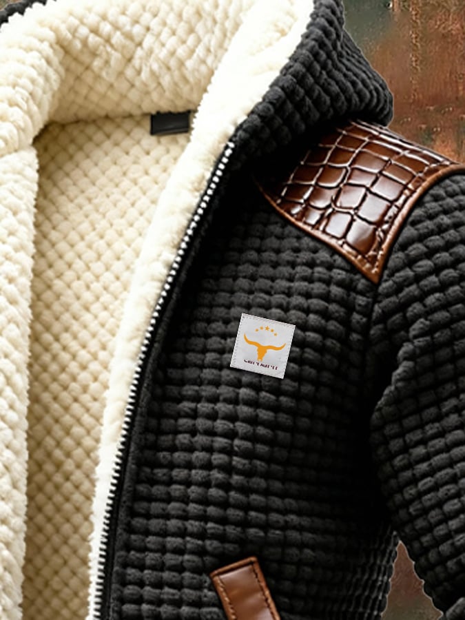 CHAQUETA TEXTURADA CON ACABADO ARTESANAL EMBOSADO