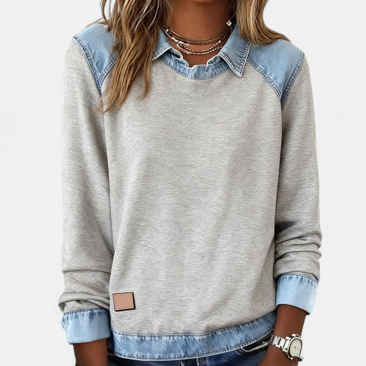 Blusa de manga larga a la moda