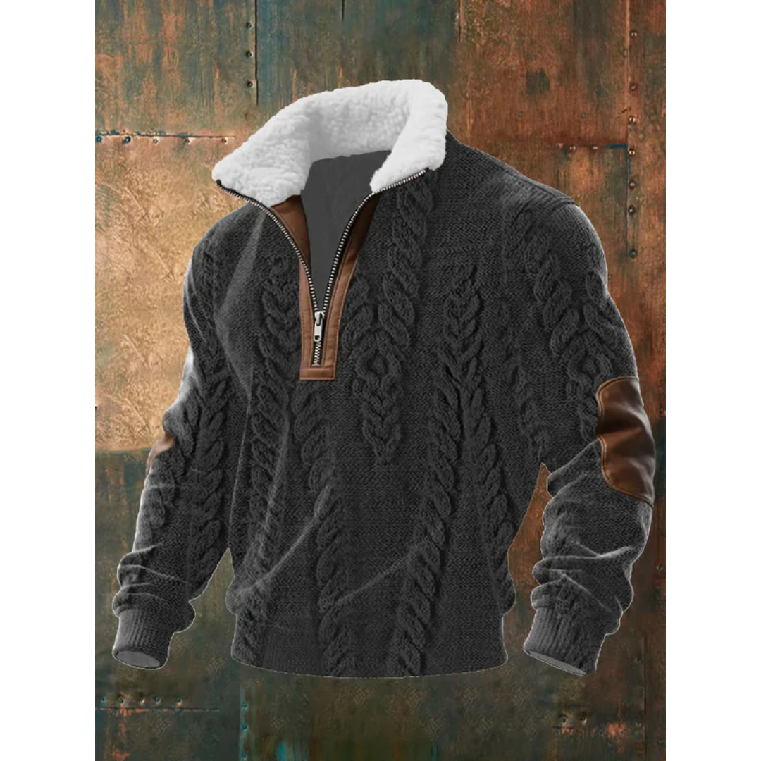 Cristian™ | Suéter de forro polar con cremallera y cuello alto