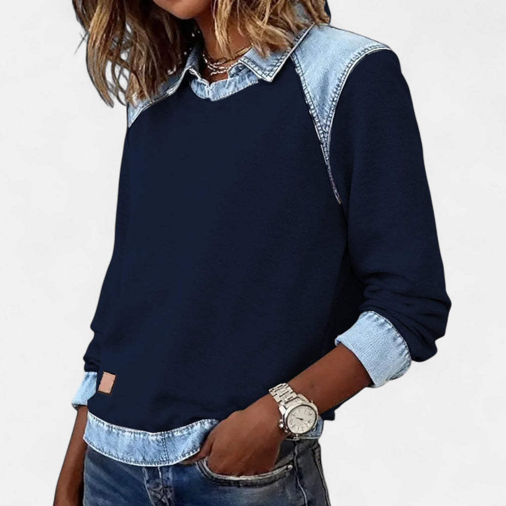 Blusa de manga larga a la moda