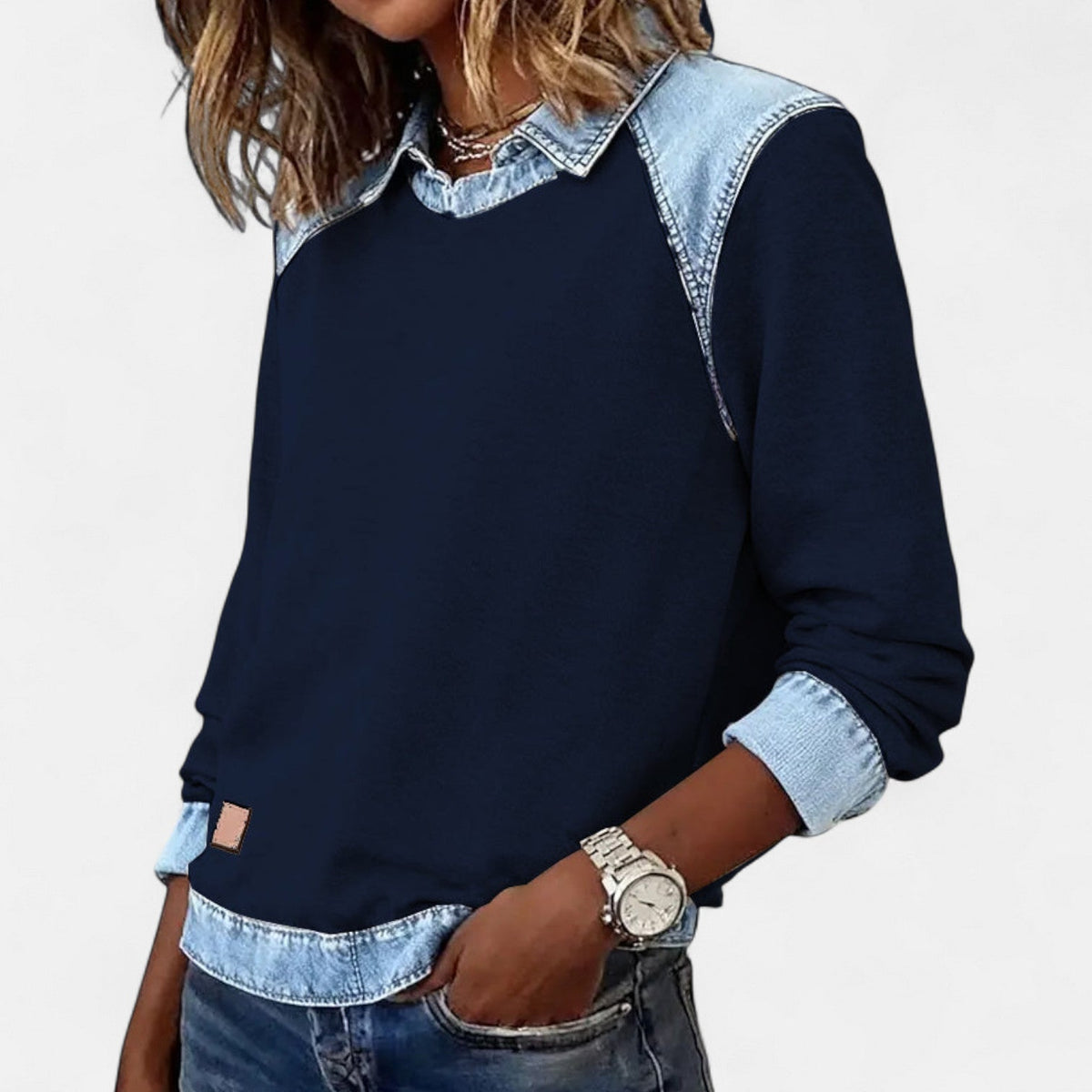 Blusa de manga larga a la moda