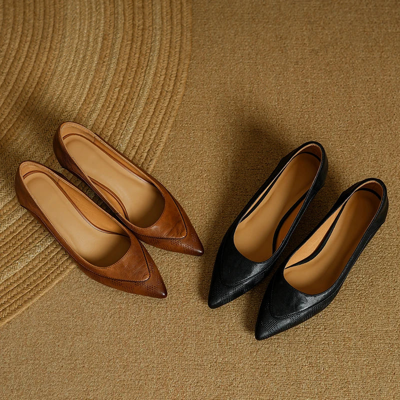 Zapatos de Tacón Alto de Cuero Auténtico Belle