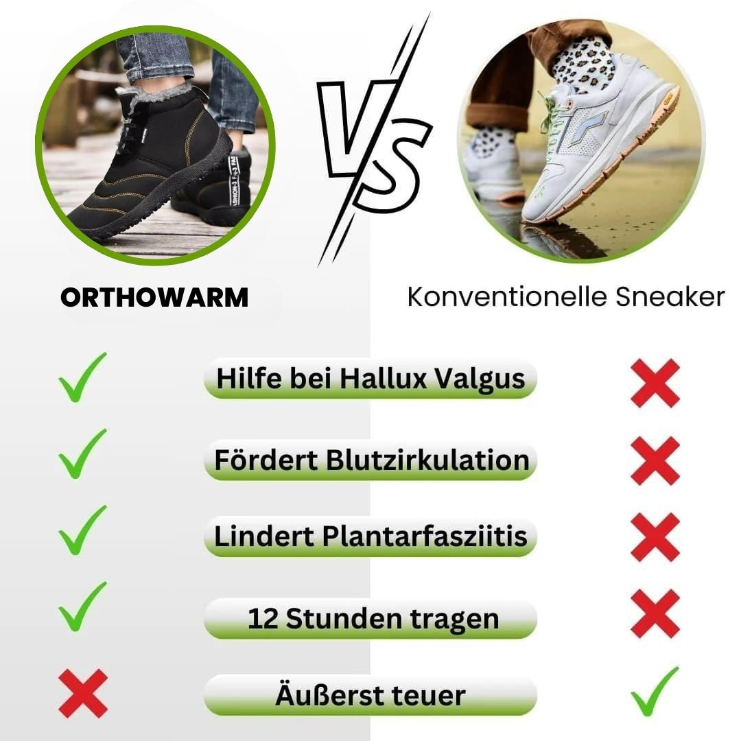OrthoWarm - zapatos barefoot acolchados, repelentes al agua y que alivian el dolor