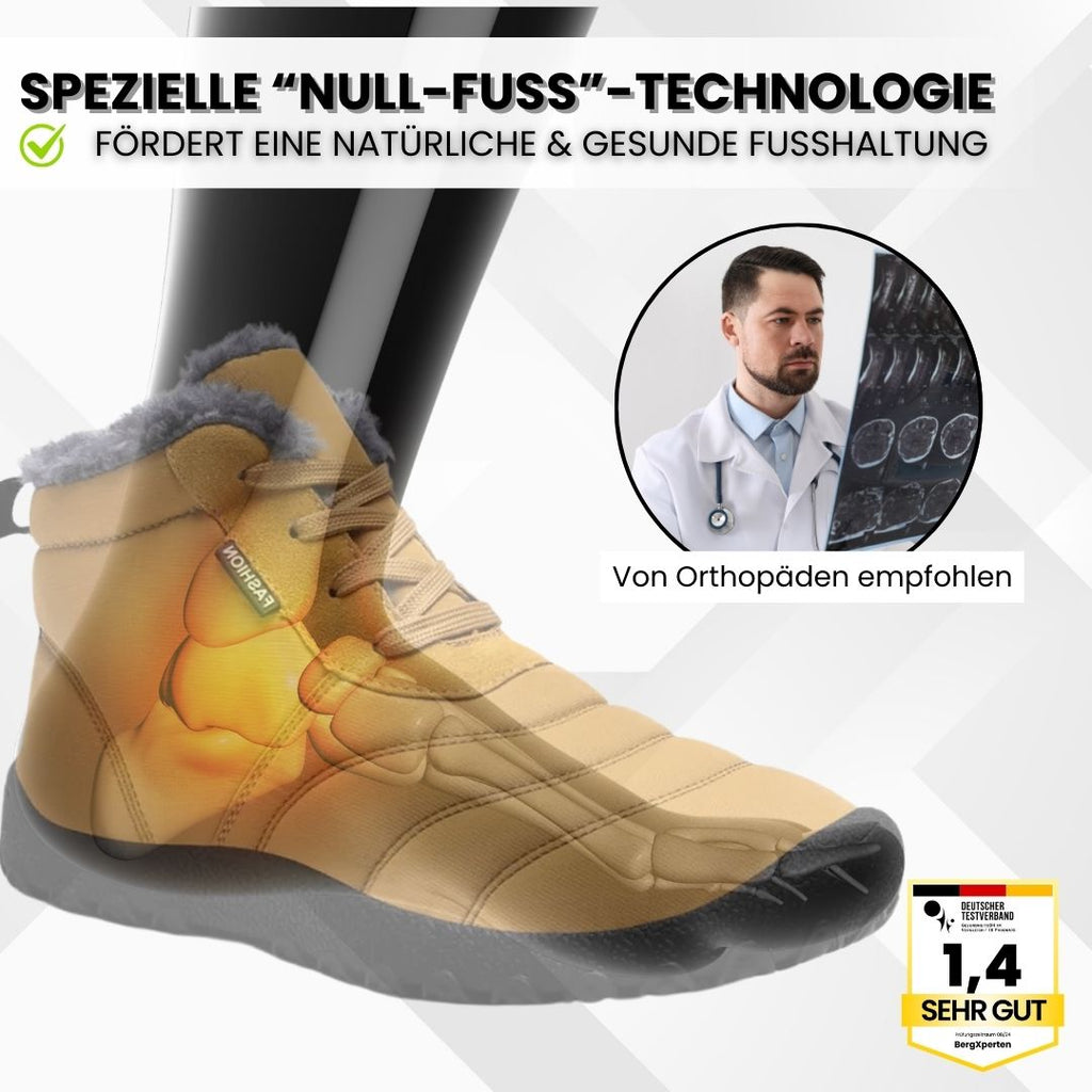 OrthoWarm - zapatos barefoot acolchados, repelentes al agua y que alivian el dolor