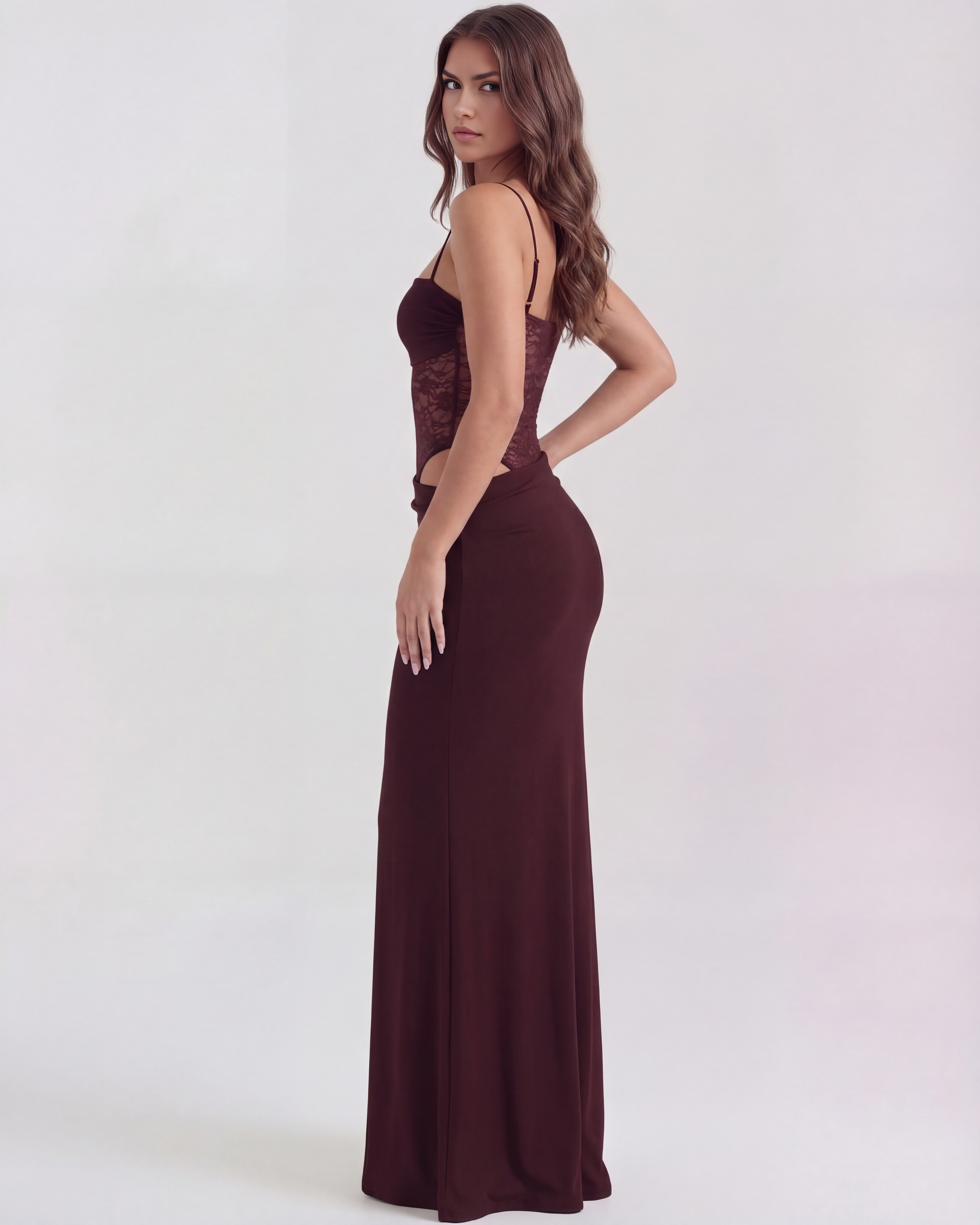 Vestido Marga™ | Elegancia estructurada con detalle de encaje