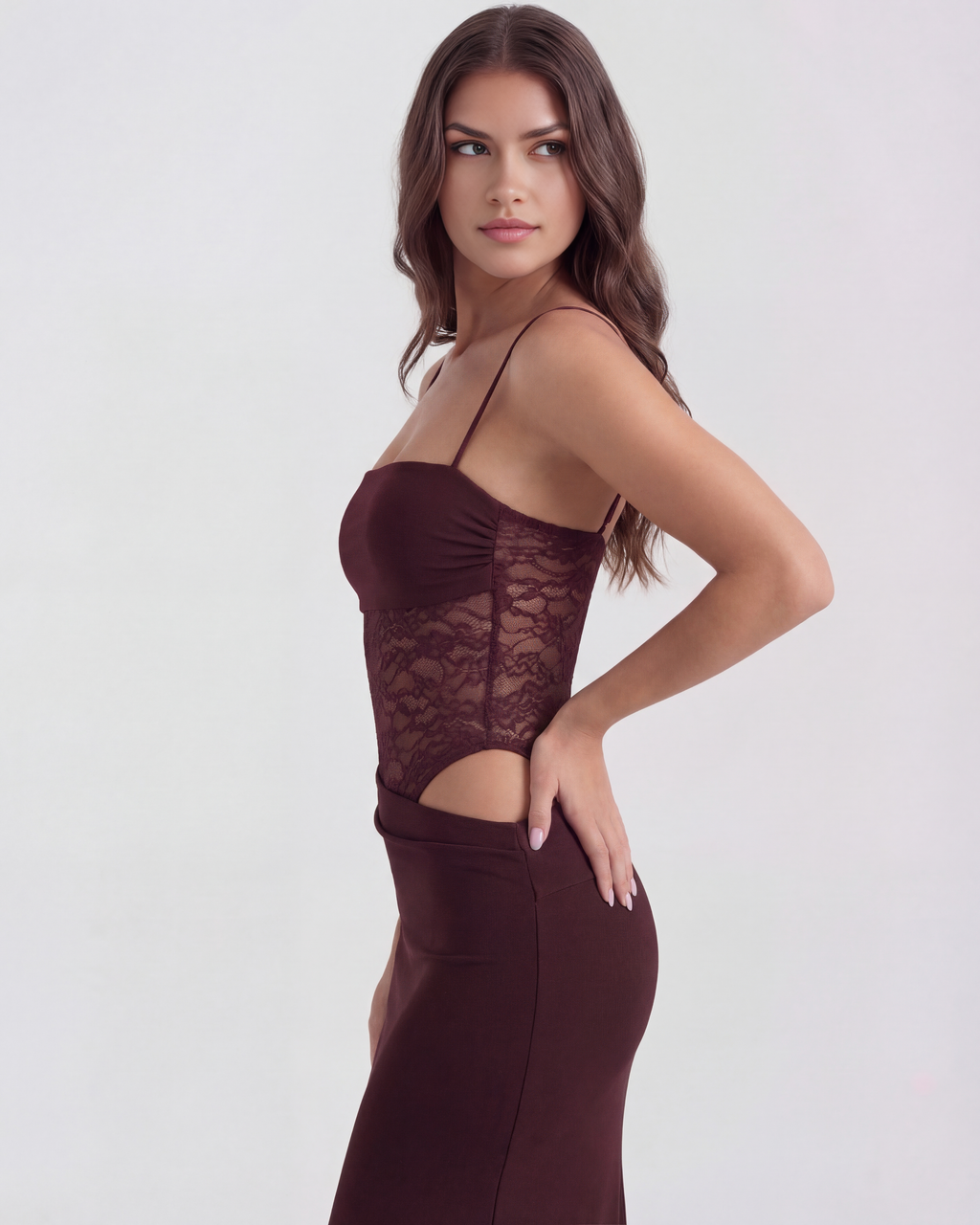 Vestido Marga™ | Elegancia estructurada con detalle de encaje