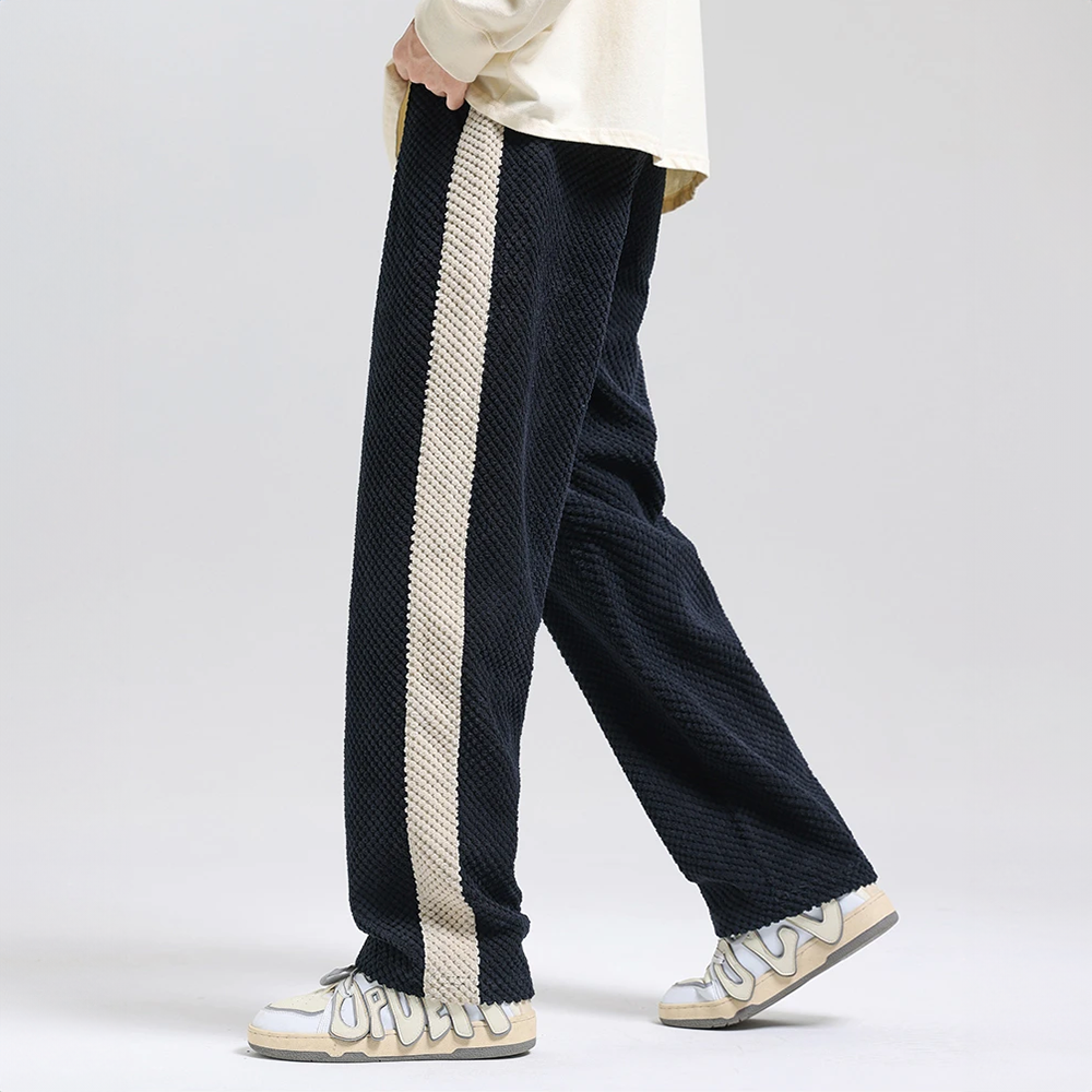 Luis | Pantalones de chándal de cordón con patrón de gofre