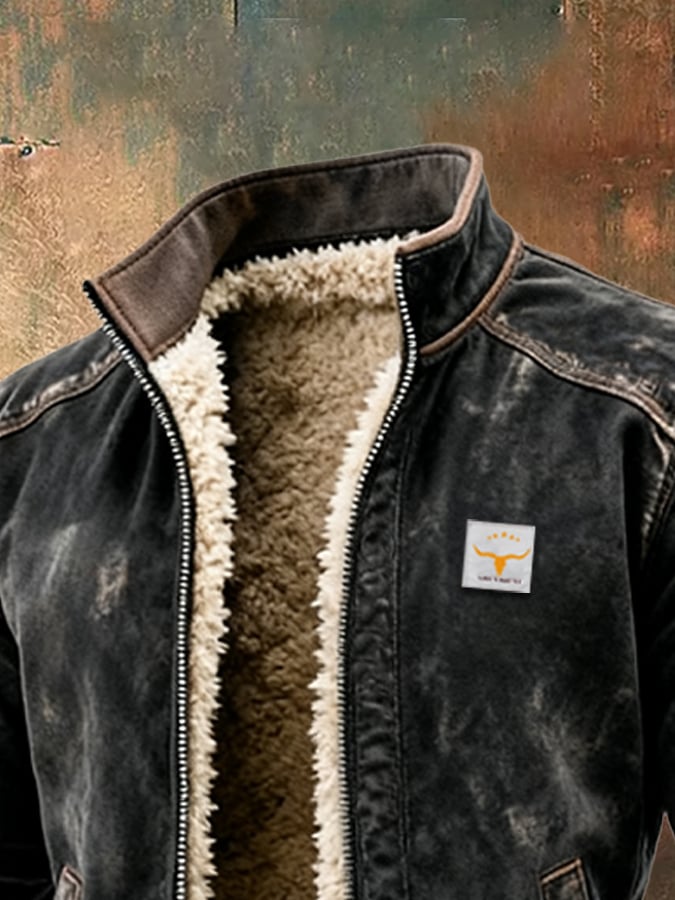 CHAQUETA VINTAGE CON FORRO DE SHERPA