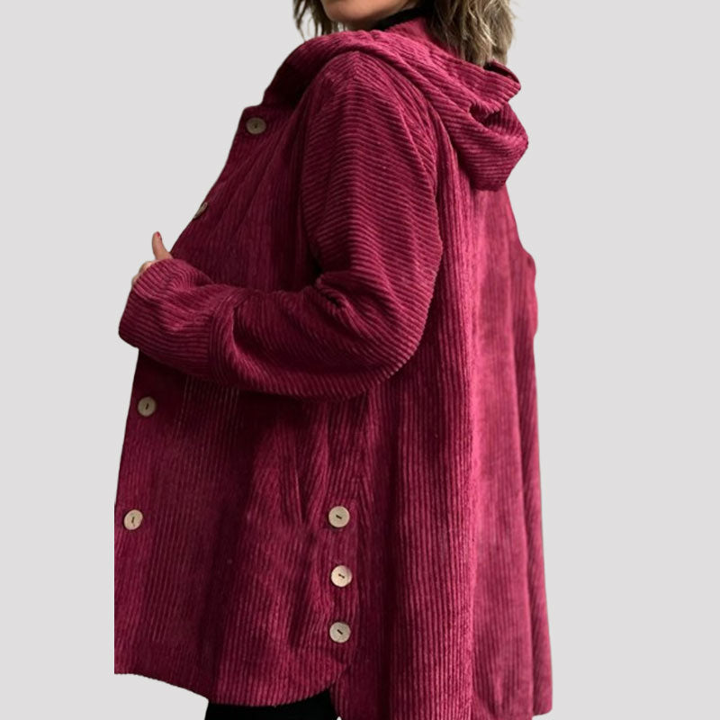Adriana | Chaqueta con capucha de terciopelo casual para la temporada de otoño