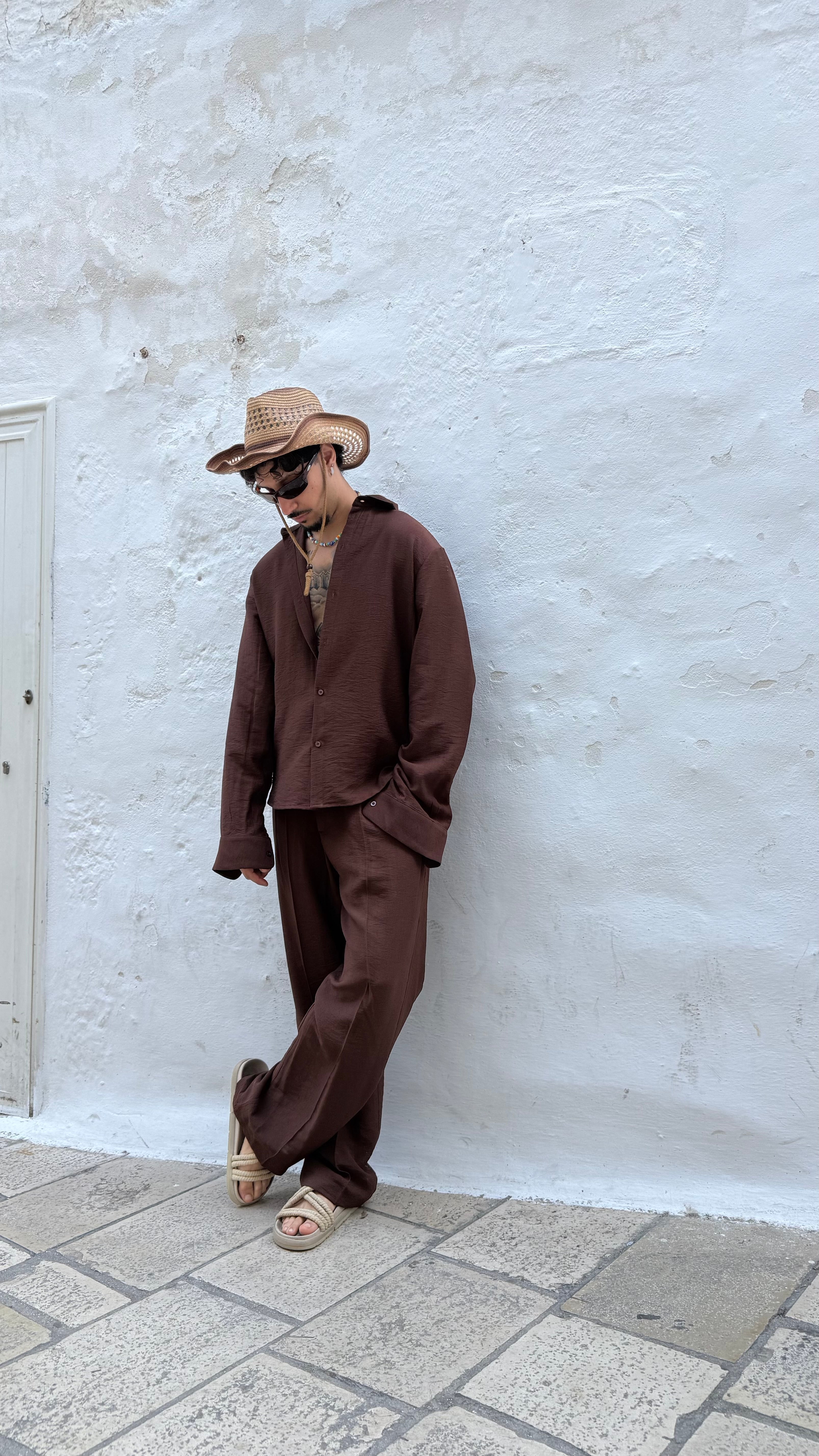 Conjunto Santorini de Lino