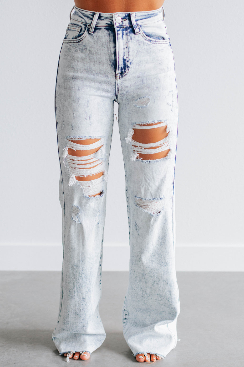 Jeans Vaqueros Rotos Bluees Vintage