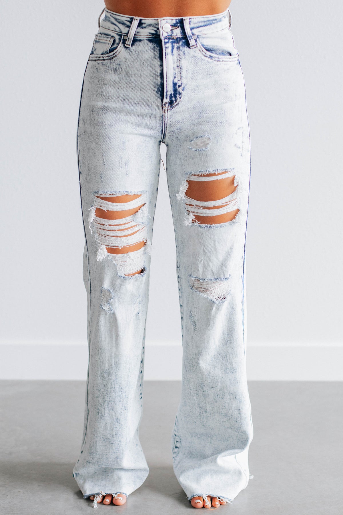 Jeans Vaqueros Rotos Bluees Vintage