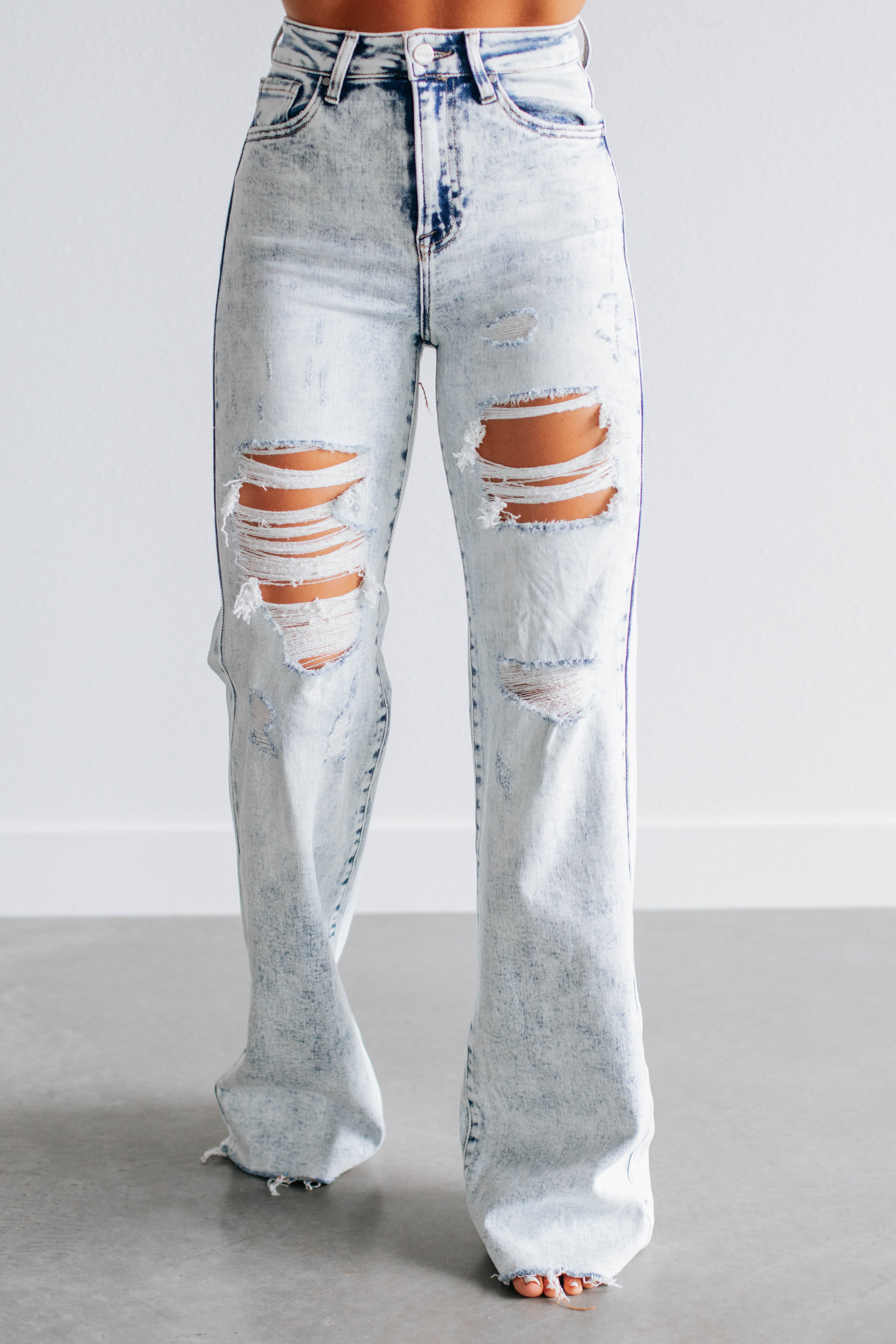 Jeans Vaqueros Rotos Bluees Vintage