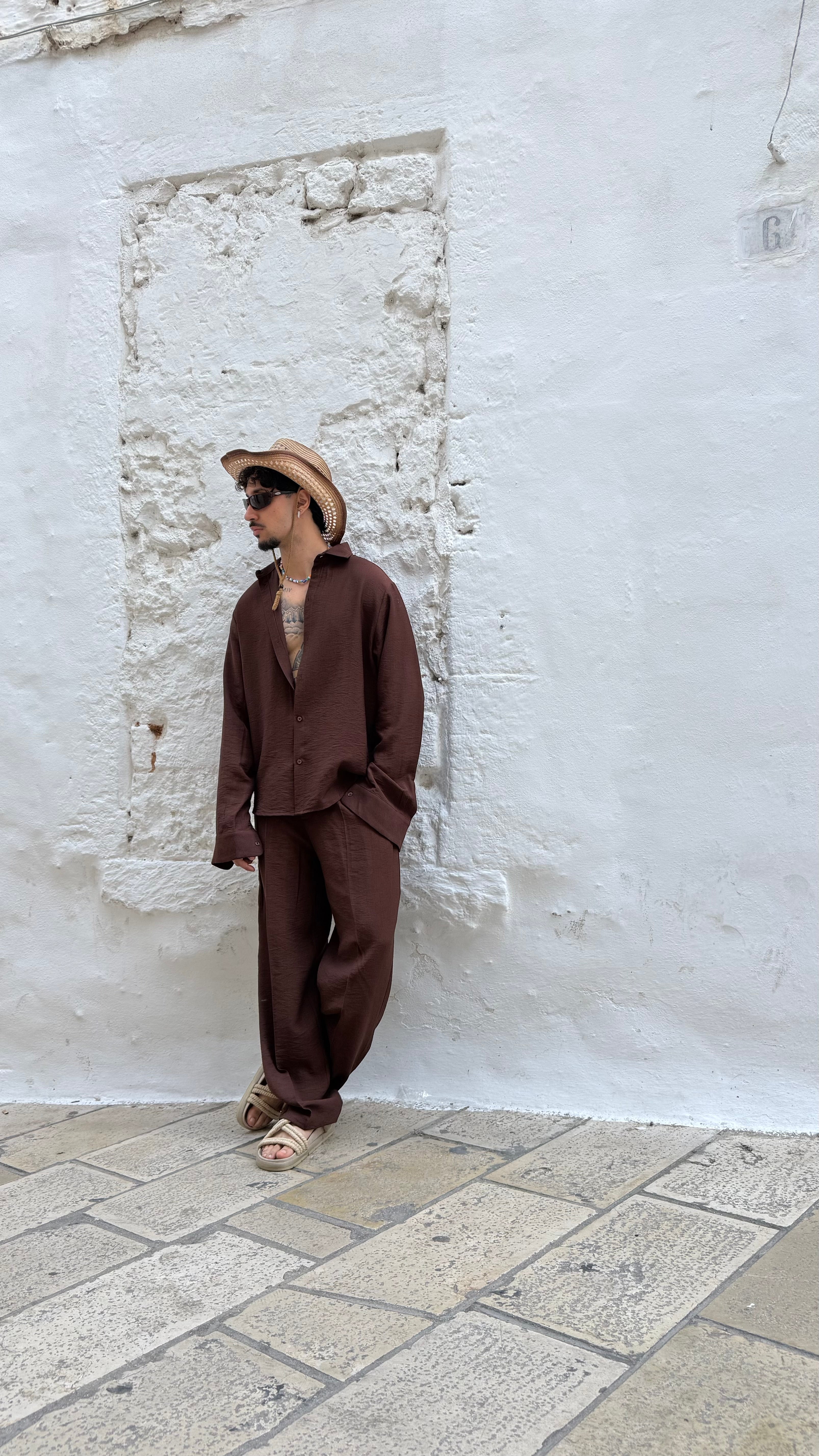 Conjunto Santorini de Lino
