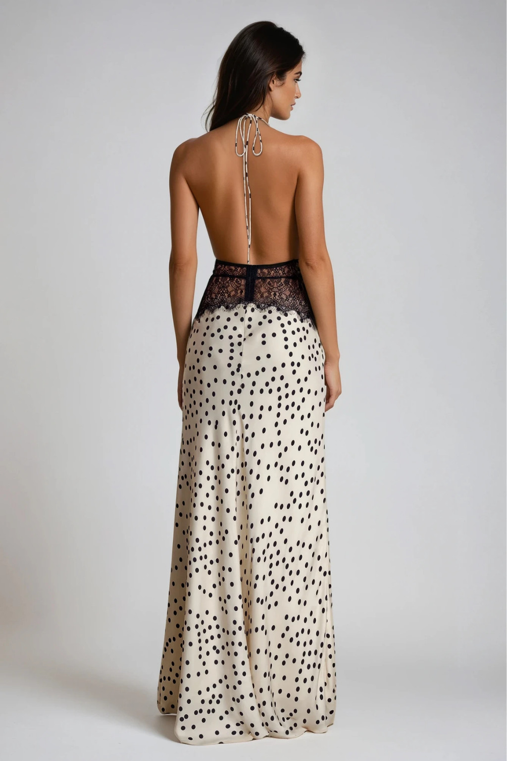 Clara™ | Vestido Maxi Lunares con Encaje Elegante