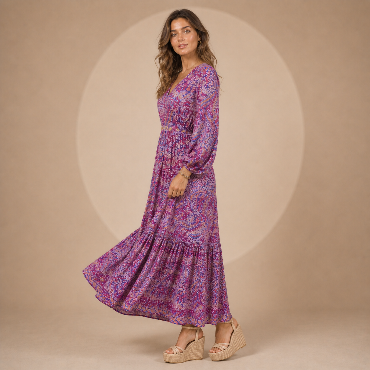 Lucía™ | Vestido Maxi Boho con Estampado Paisley