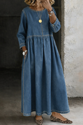 Fini - Vestido midi denim vintage