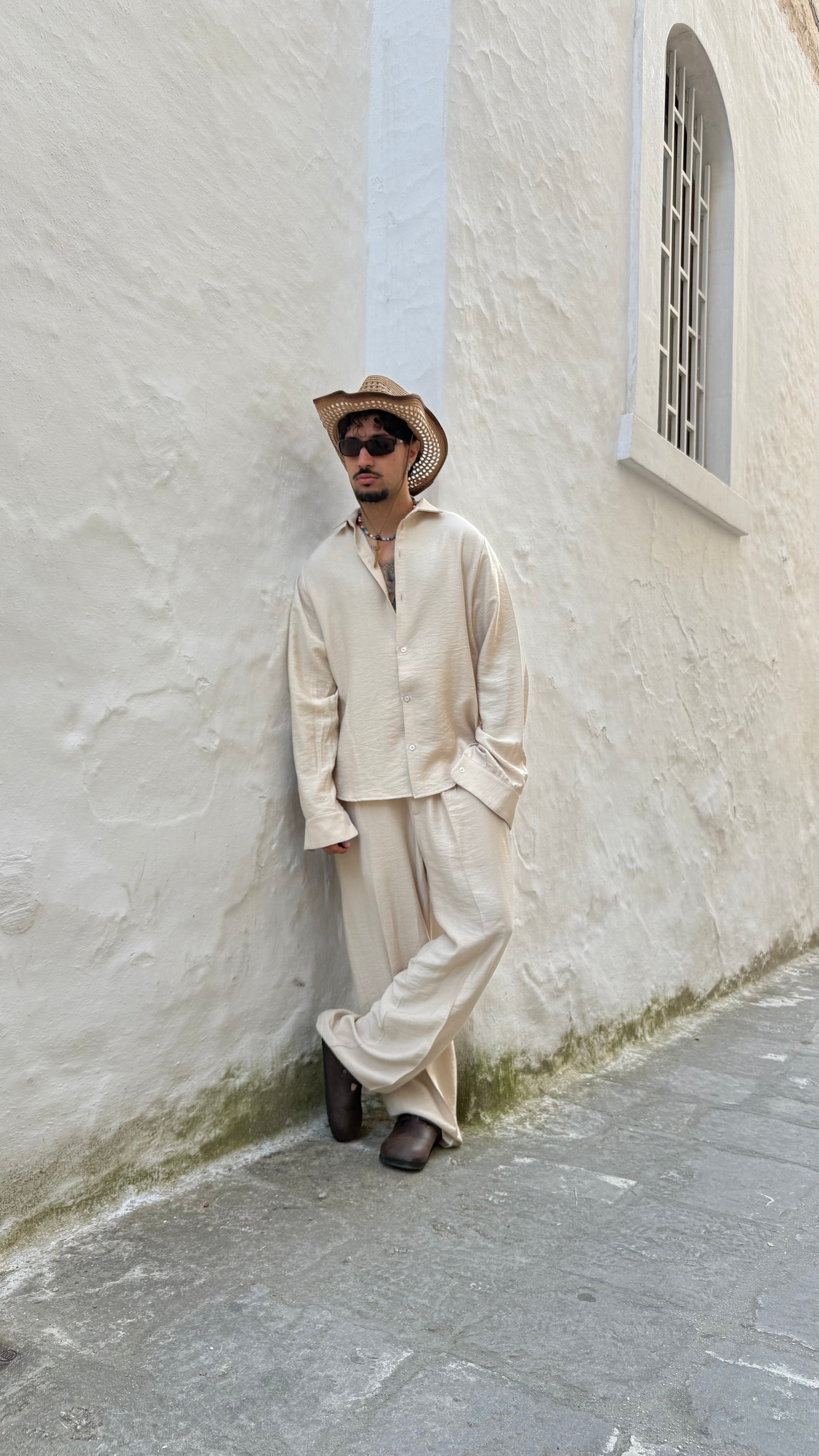 Conjunto Santorini de Lino
