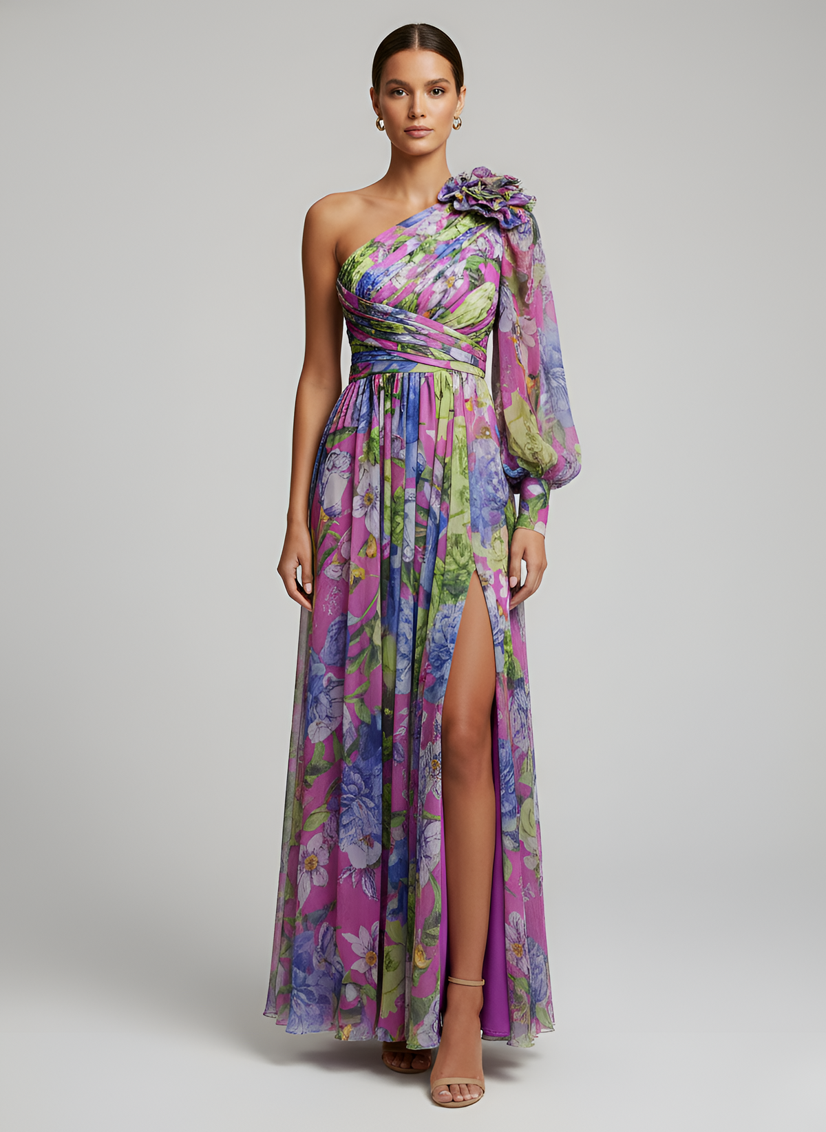 Daniela™  | Vestido Floral Asimétrico de Impacto
