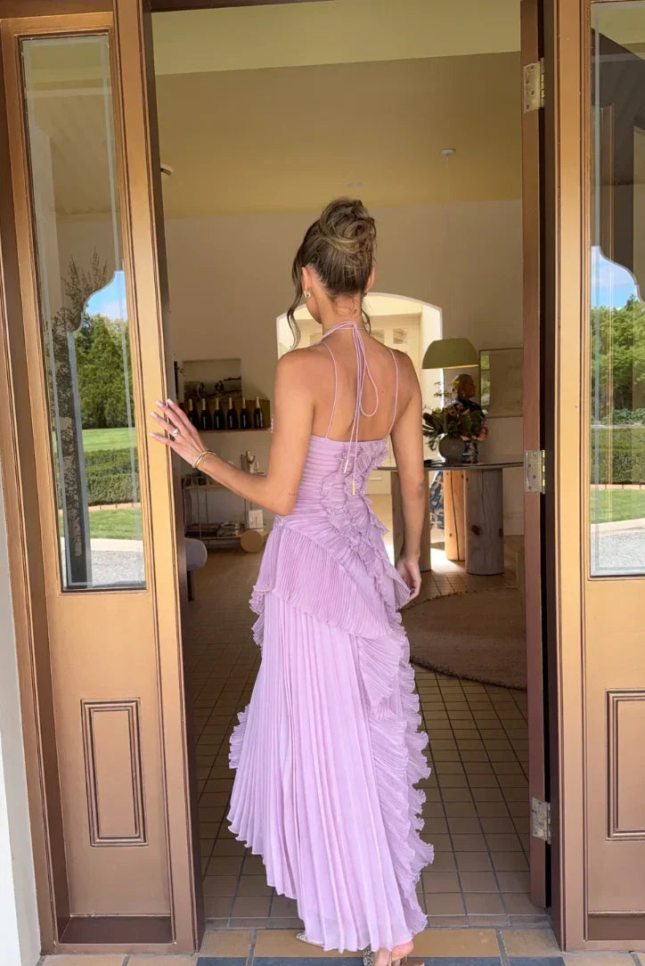 Vestido Lavanda Imperial | Elegancia romántica con movimiento