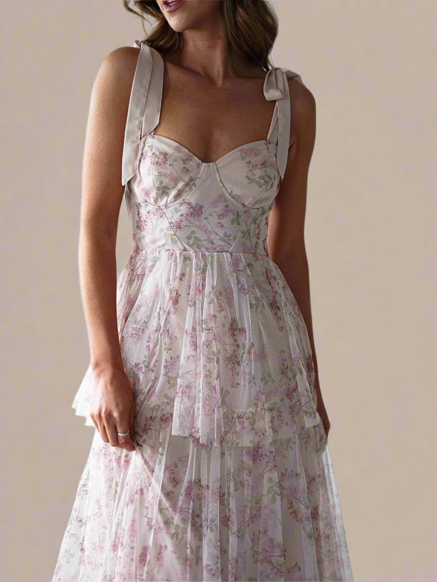 Vestido Sara™ | Romanticismo floral con un toque de ensueño