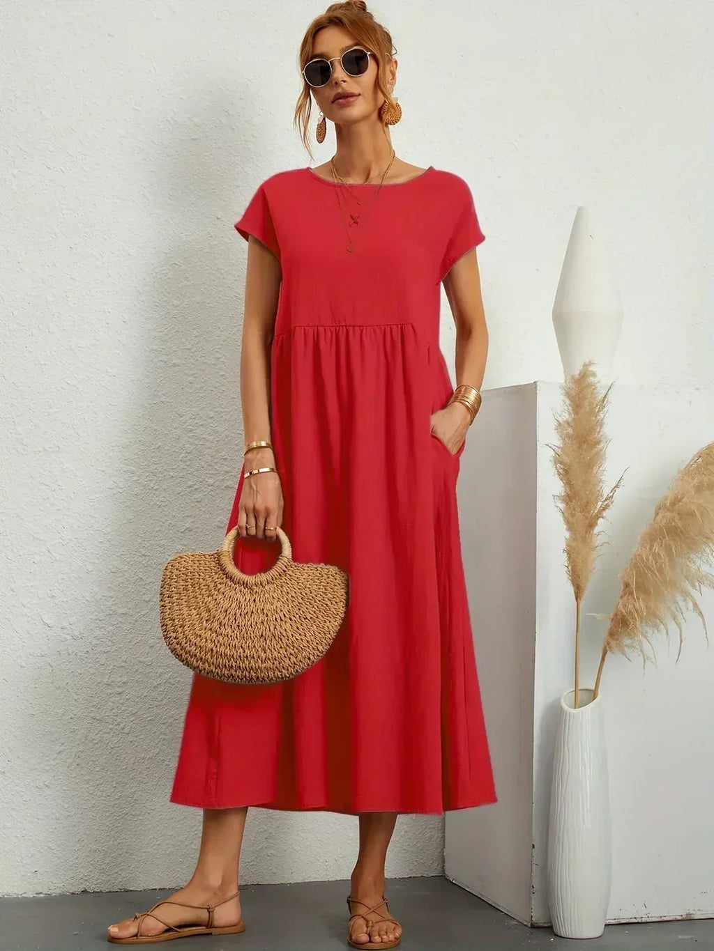Gabriela™ — Vestido midi fluido de elegancia atemporal