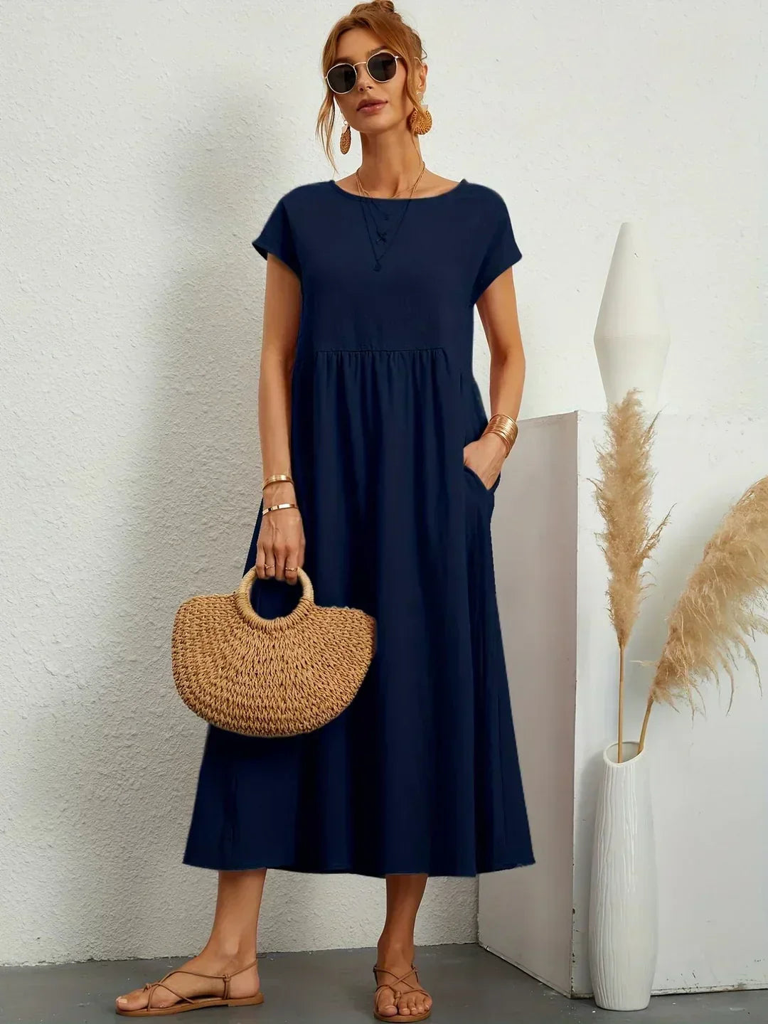 Gabriela™ — Vestido midi fluido de elegancia atemporal