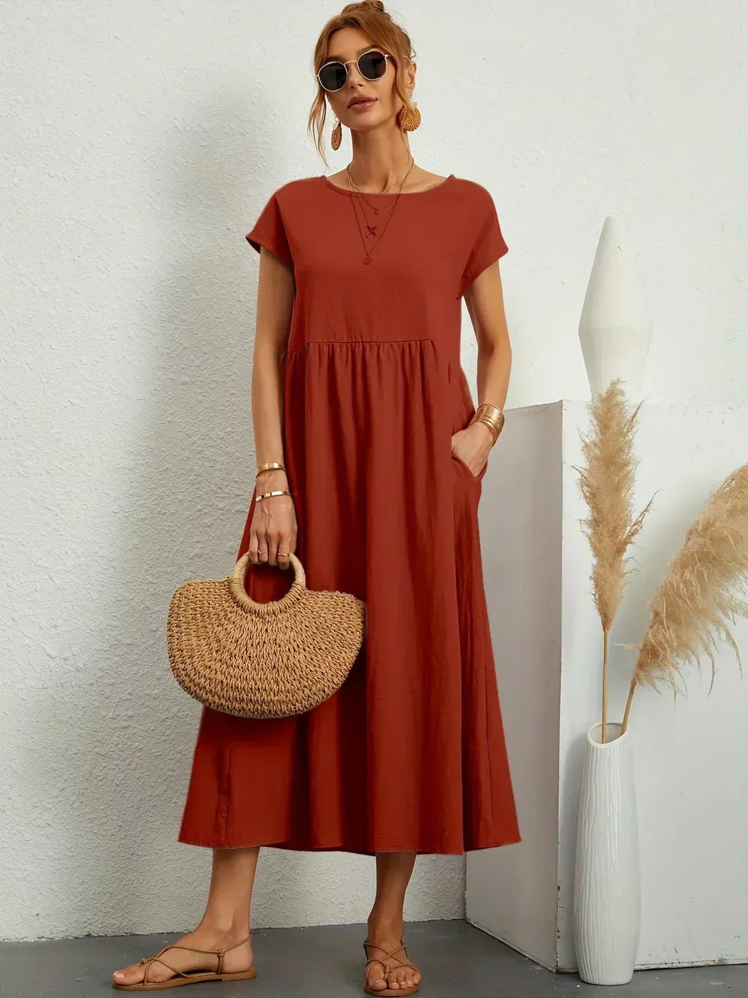 Gabriela™ — Vestido midi fluido de elegancia atemporal