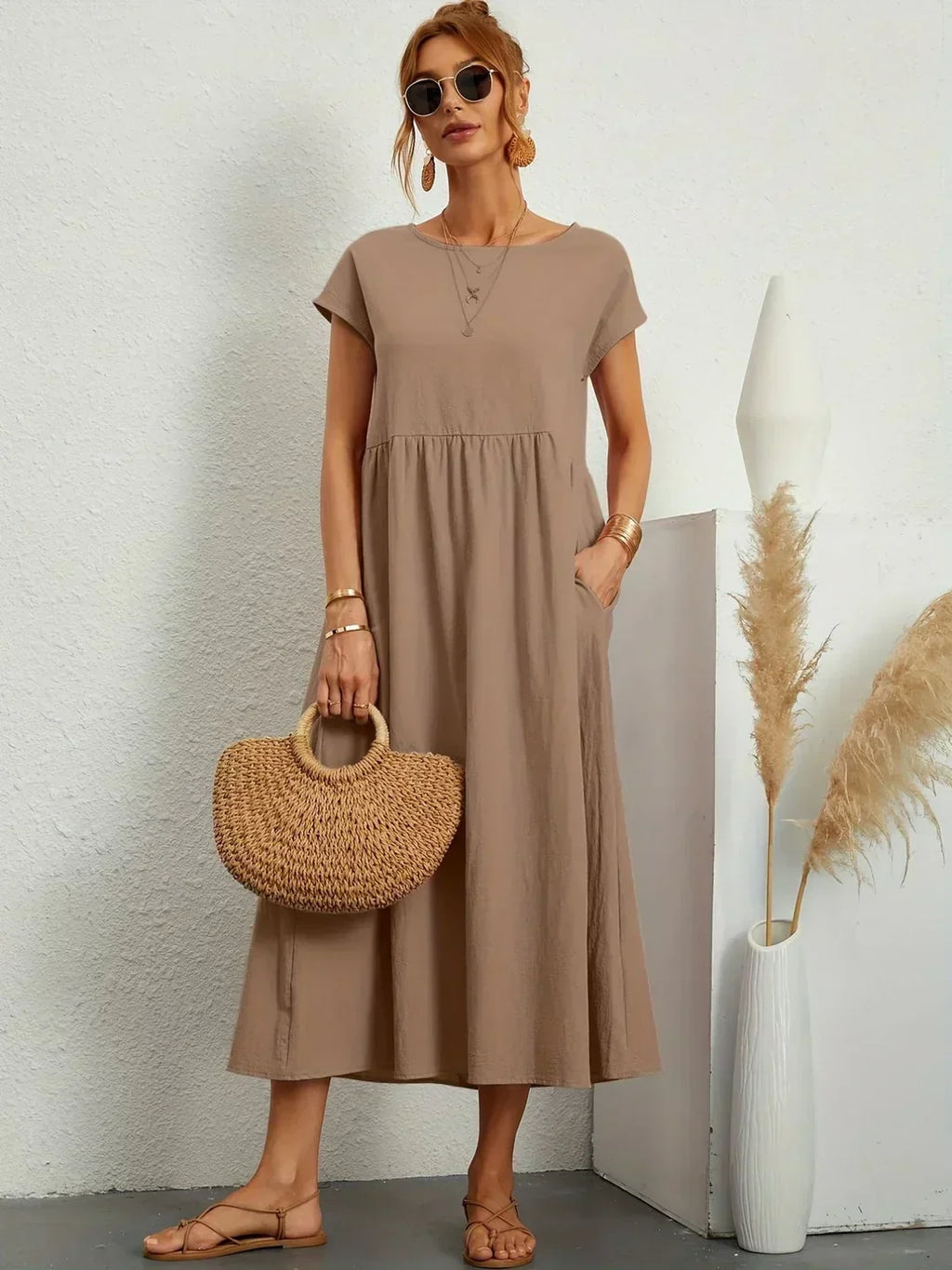 Gabriela™ — Vestido midi fluido de elegancia atemporal