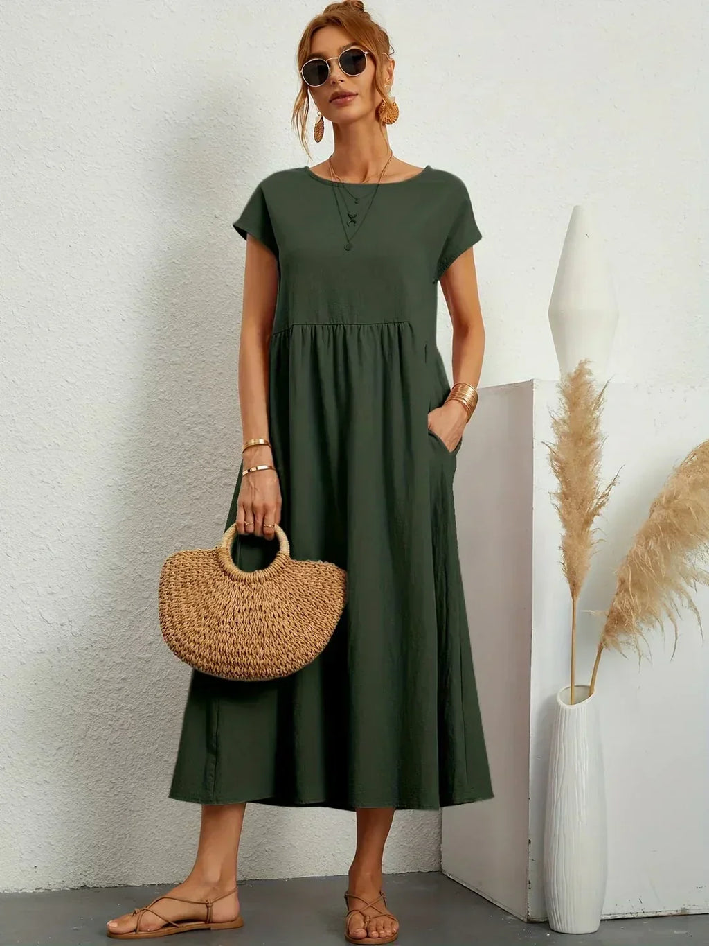 Gabriela™ — Vestido midi fluido de elegancia atemporal