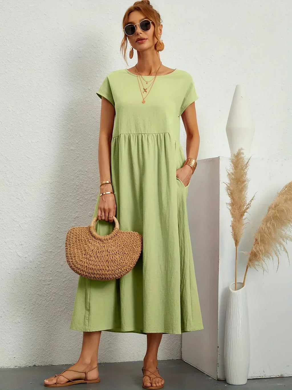 Gabriela™ — Vestido midi fluido de elegancia atemporal