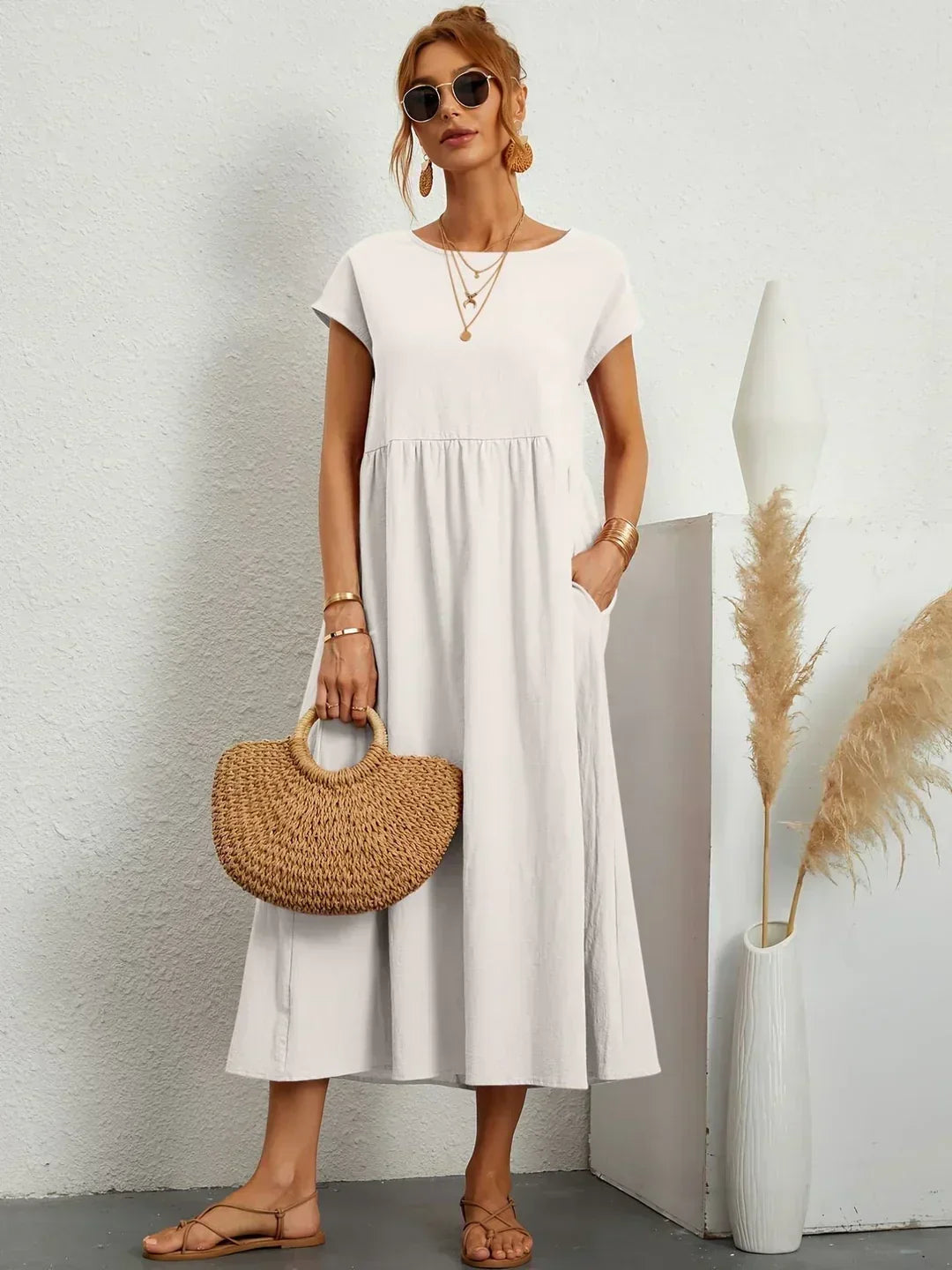 Gabriela™ — Vestido midi fluido de elegancia atemporal