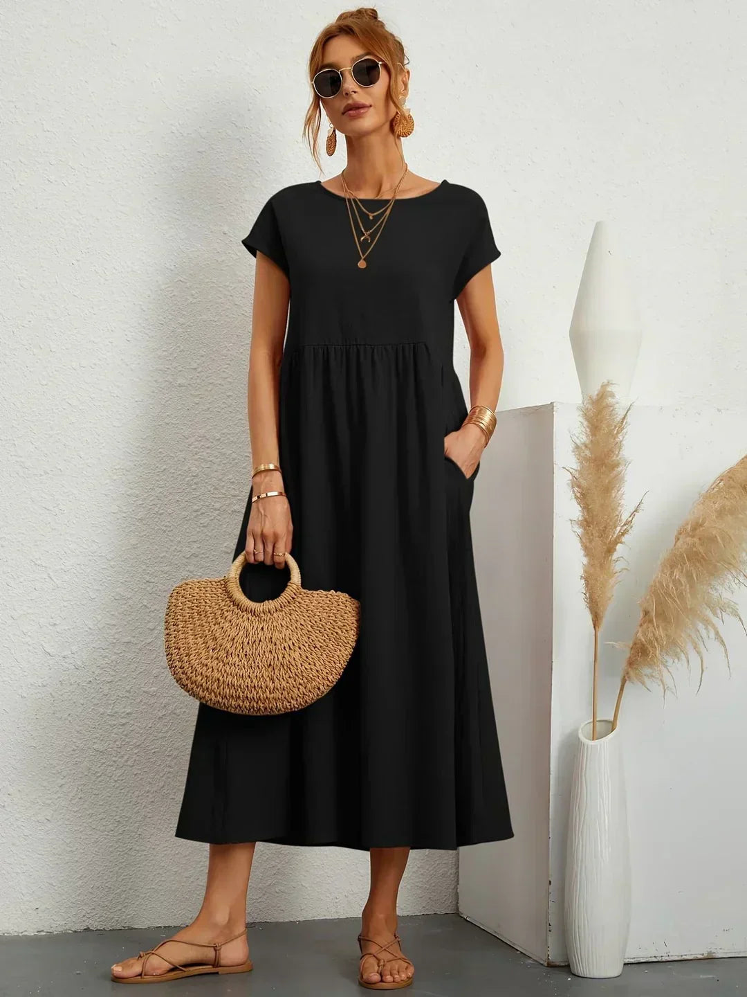 Gabriela™ — Vestido midi fluido de elegancia atemporal