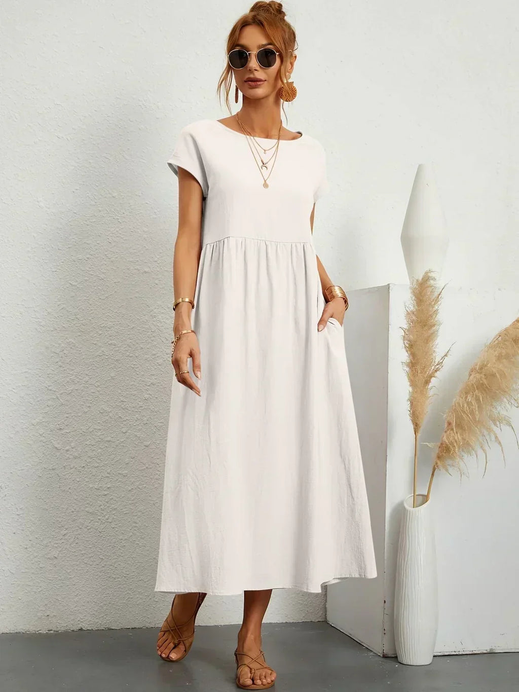 Gabriela™ — Vestido midi fluido de elegancia atemporal
