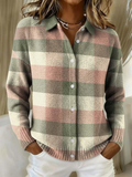 Grazia | Cardigan Scozzese Pastello in Maglia