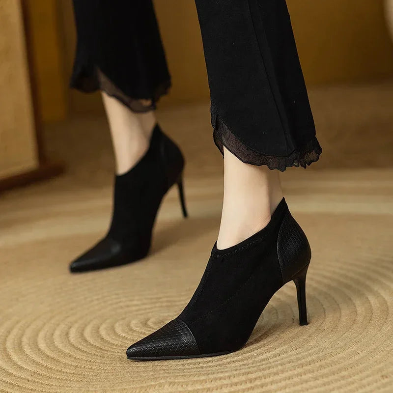 Tacones de Cuero Genuino Veronica