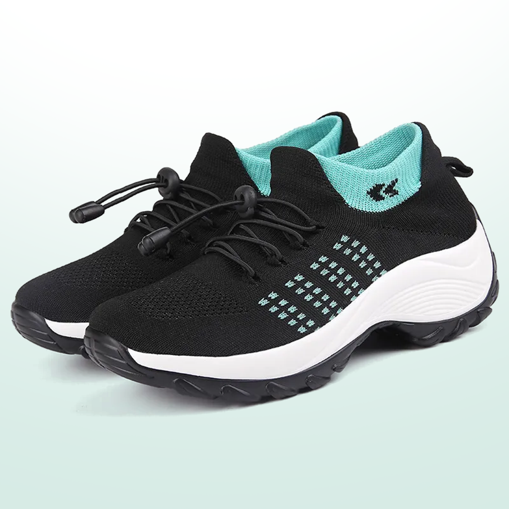 Ambulo Zapatos Ortopédicos de Tejido - Verde Negro