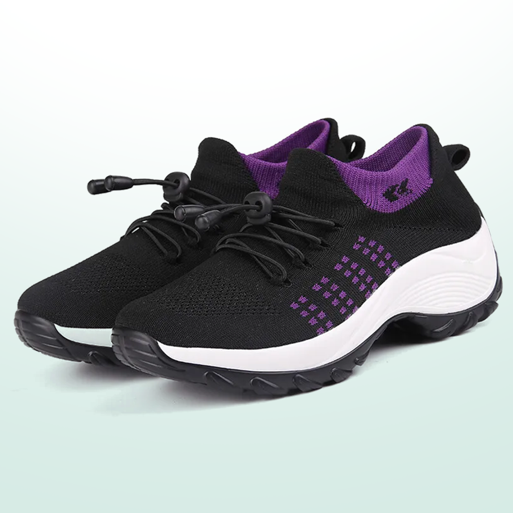 Ambulo Zapatos Ortopédicos Tejido - Púrpura Negro