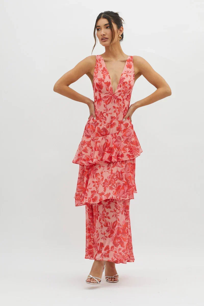 Vestido Lia™ | Vestido midi floral elegante