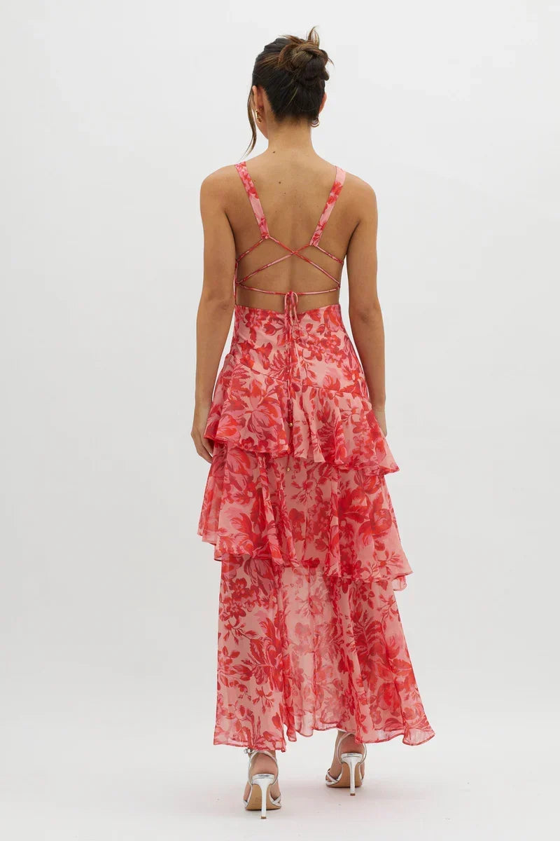 Vestido Lia™ | Vestido midi floral elegante