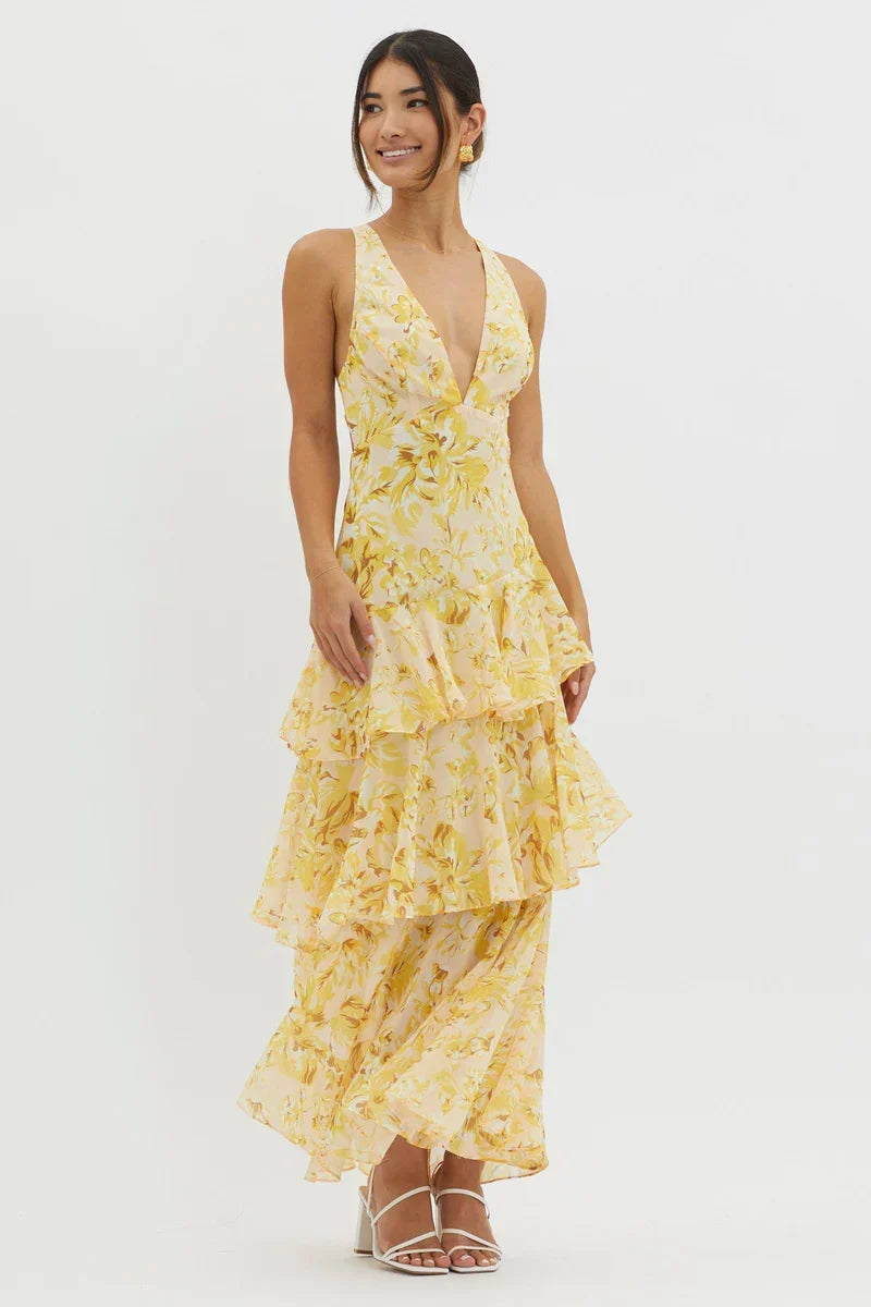 Vestido Lia™ | Vestido midi floral elegante
