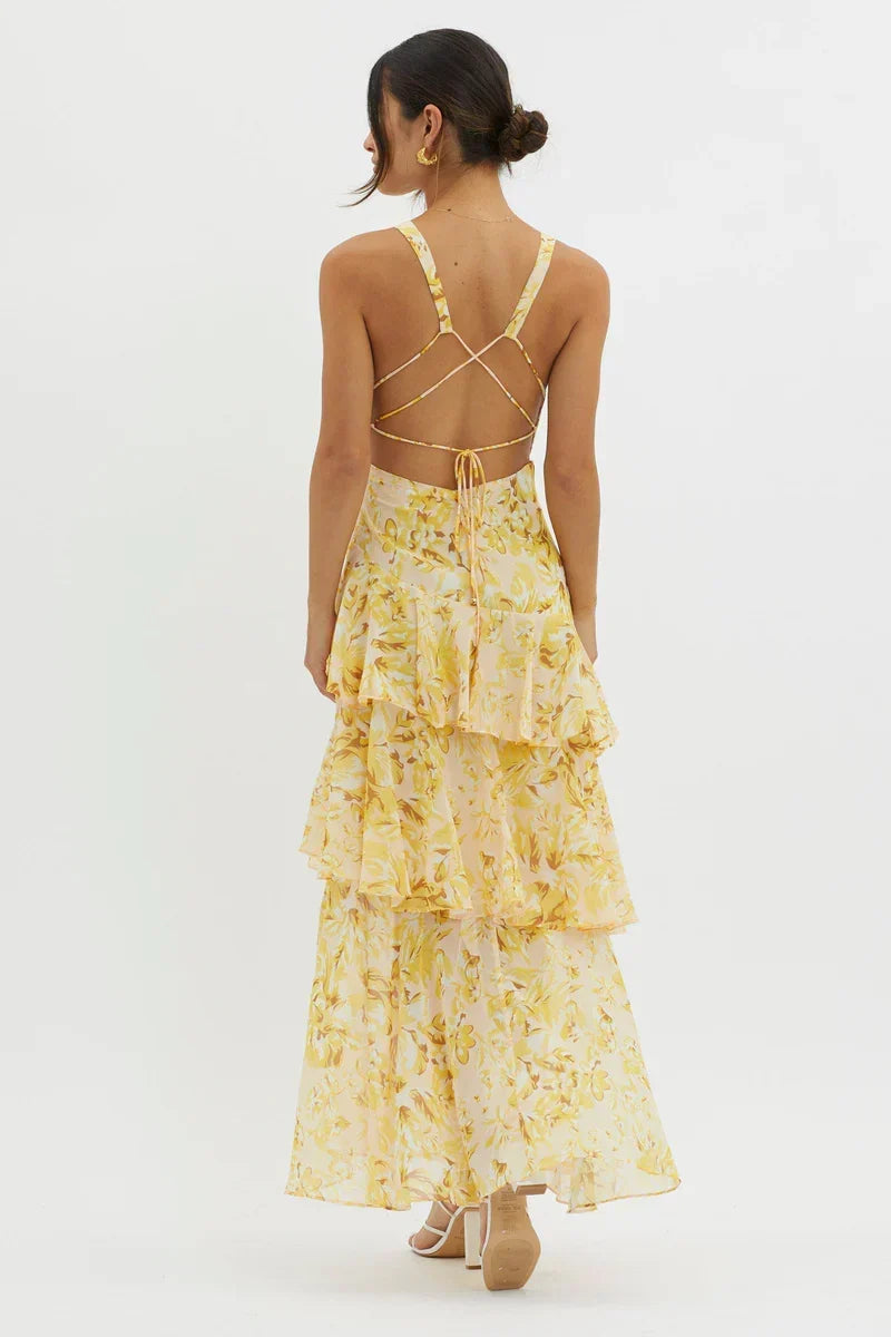 Vestido Lia™ | Vestido midi floral elegante